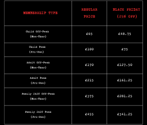 This is the pricing table of our memberships